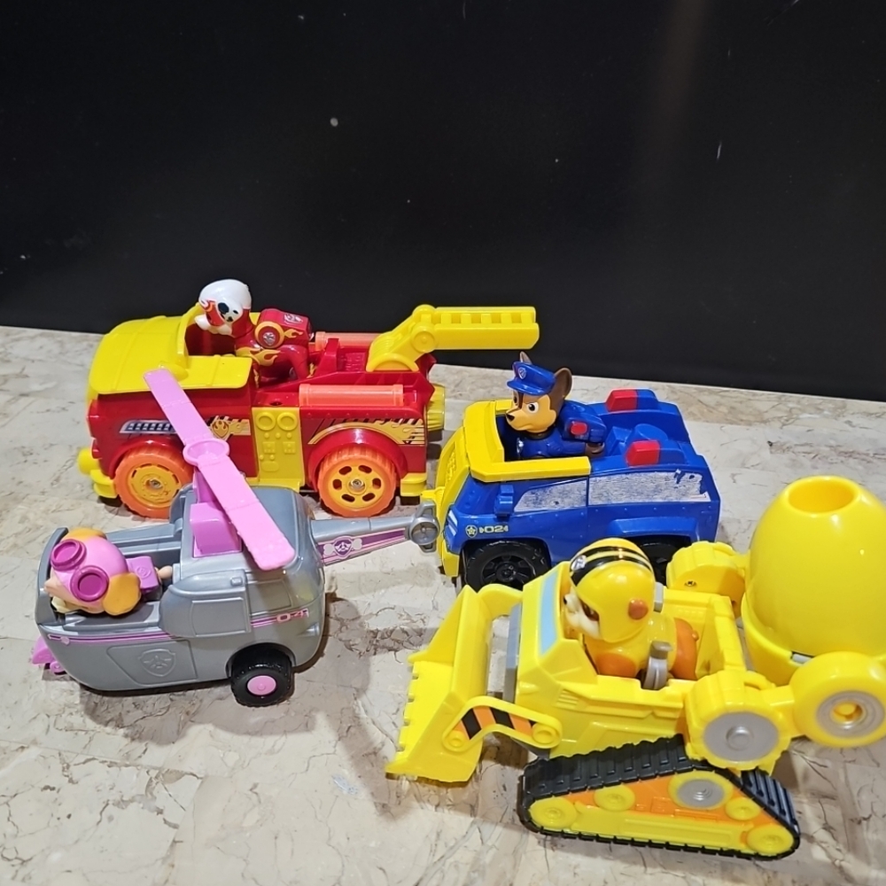 Paw Patrol Toy Lot Bundle Action Figures Pups Vehicles and Accessories